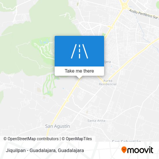 Jiquilpan - Guadalajara map