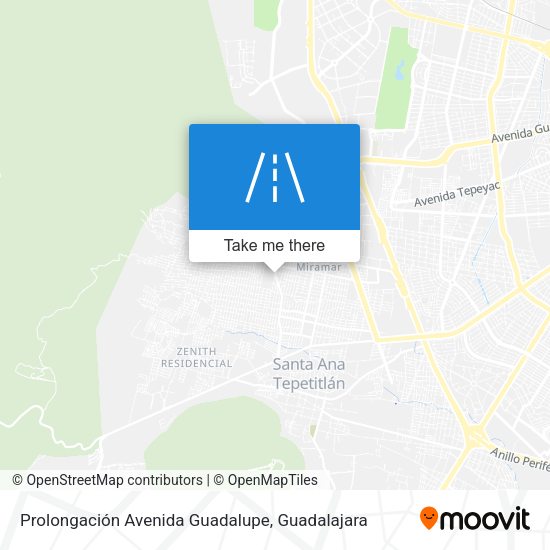 Prolongación Avenida Guadalupe map