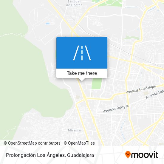 Prolongación Los Ángeles map