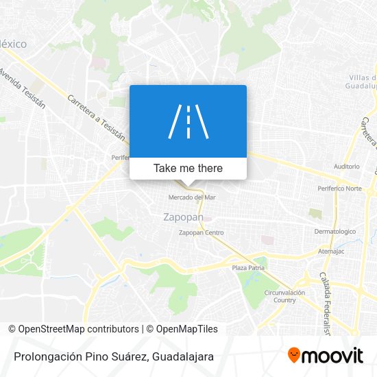 Prolongación Pino Suárez map
