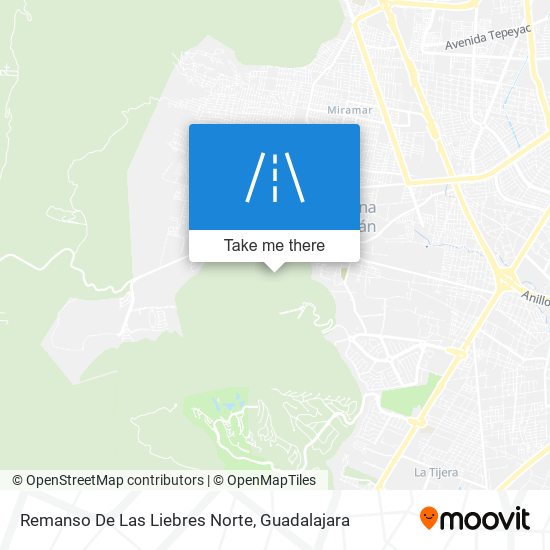 Remanso De Las Liebres Norte map