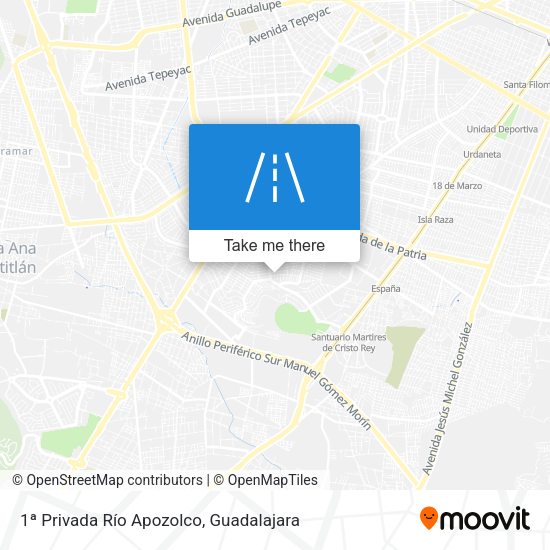 Mapa de 1ª Privada Río Apozolco