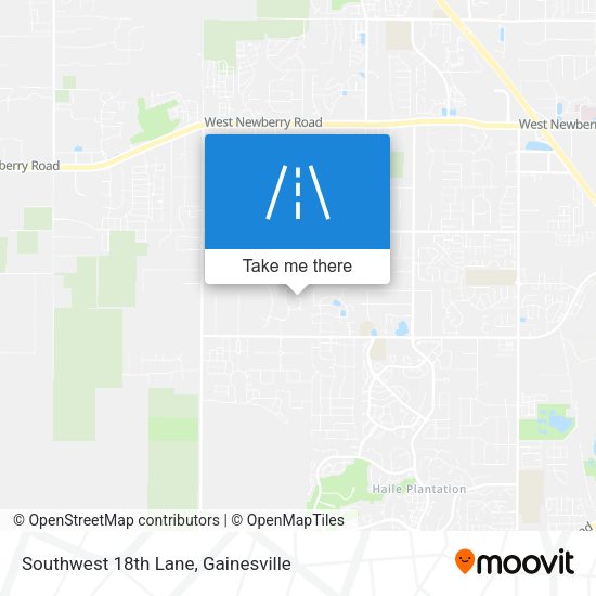 Southwest 18th Lane map