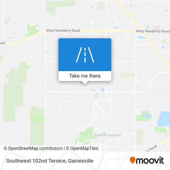 Southwest 102nd Terrace map
