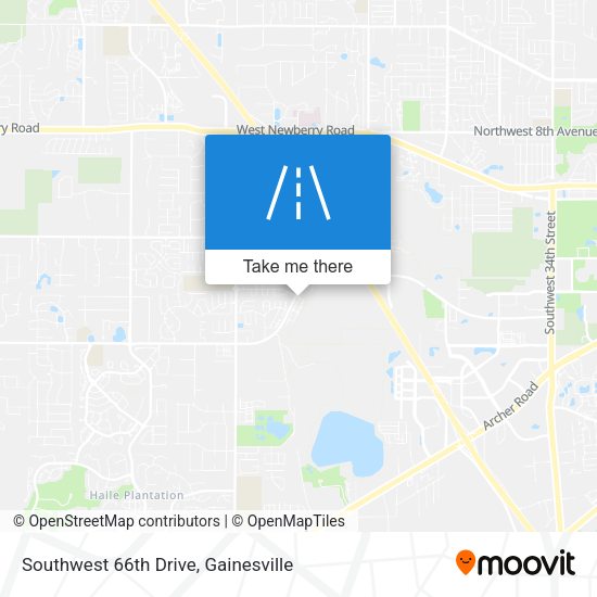 Southwest 66th Drive map