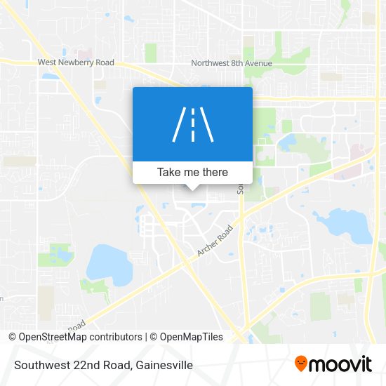 Southwest 22nd Road map