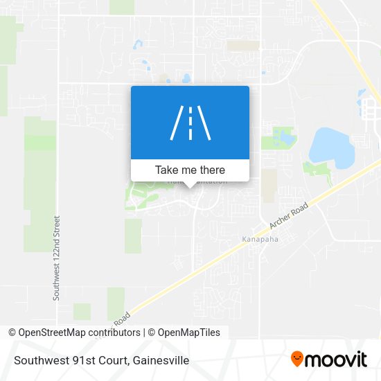 Southwest 91st Court map