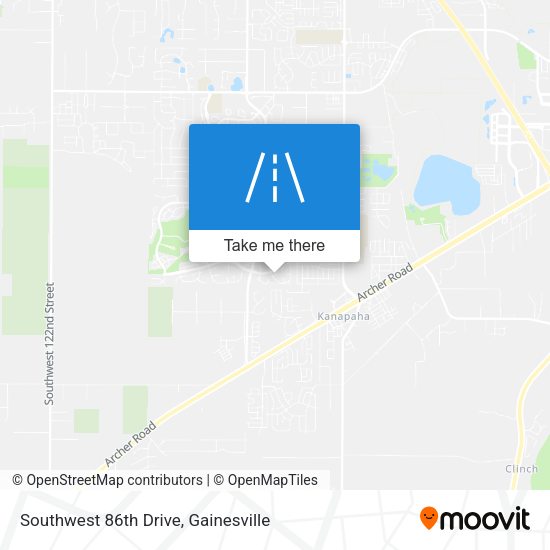 Southwest 86th Drive map