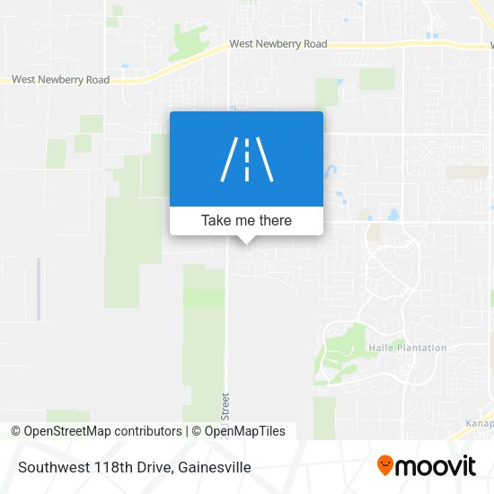 Southwest 118th Drive map