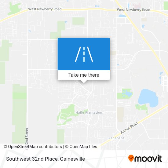 Southwest 32nd Place map