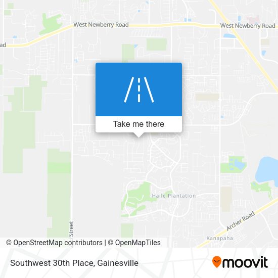 Southwest 30th Place map