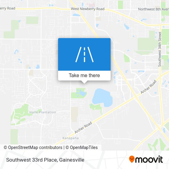 Southwest 33rd Place map