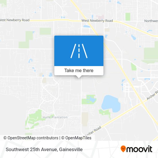 Southwest 25th Avenue map
