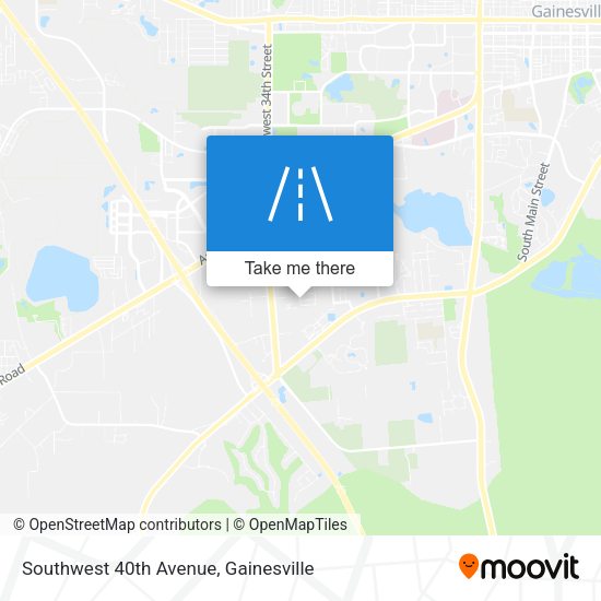 Southwest 40th Avenue map