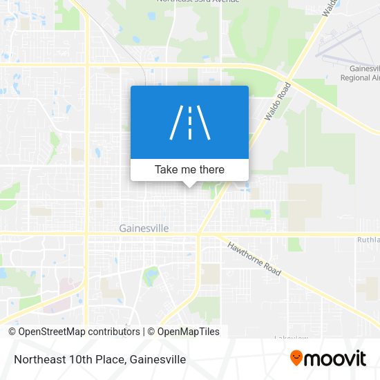 Northeast 10th Place map