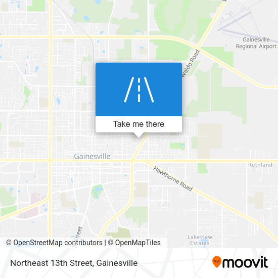 Northeast 13th Street map