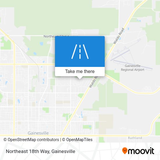 Northeast 18th Way map