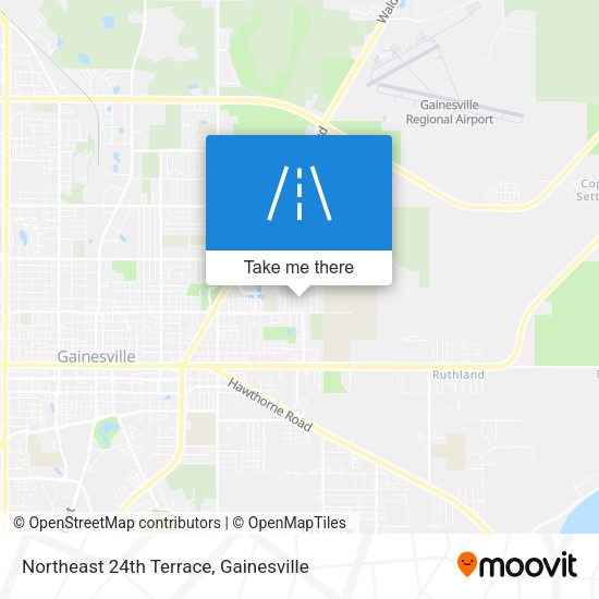 Northeast 24th Terrace map