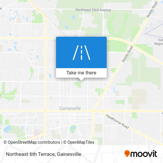 Northeast 6th Terrace map
