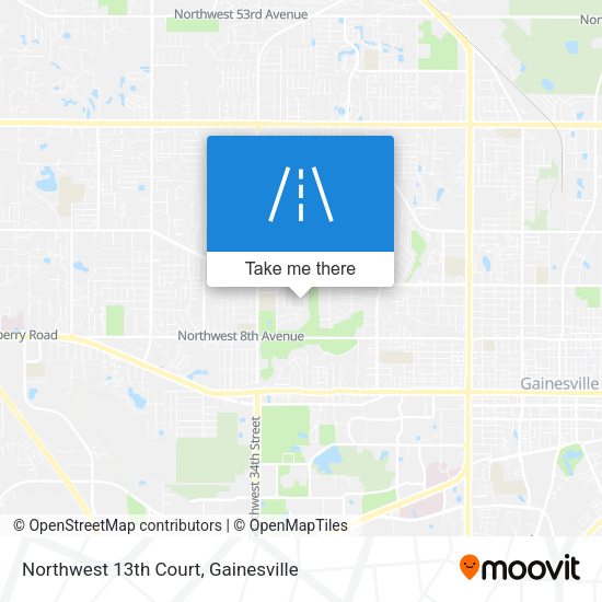 Northwest 13th Court map