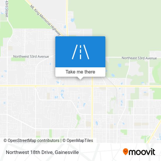 Northwest 18th Drive map