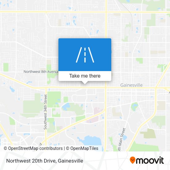 Northwest 20th Drive map