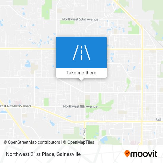 Northwest 21st Place map