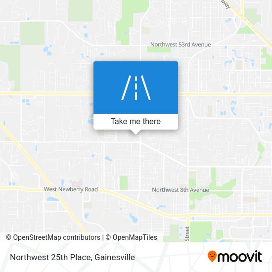 Northwest 25th Place map