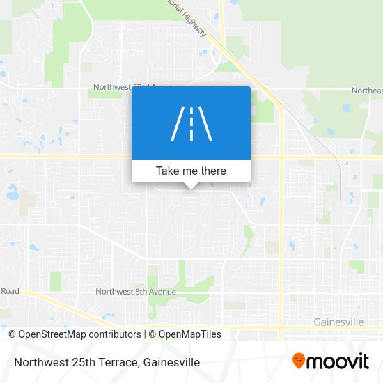 Northwest 25th Terrace map