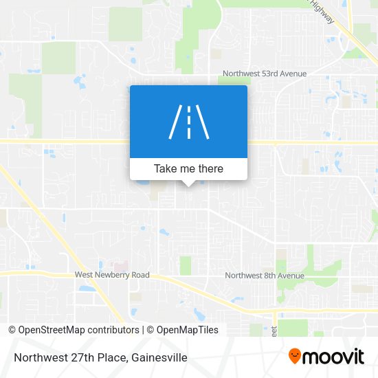 Northwest 27th Place map