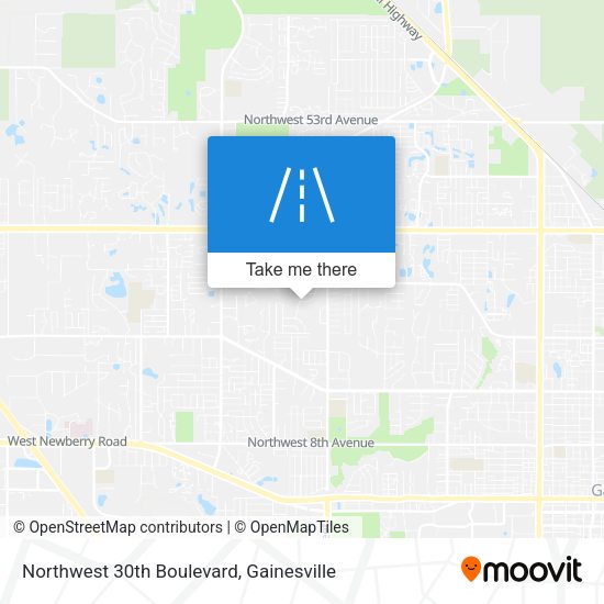 Mapa de Northwest 30th Boulevard