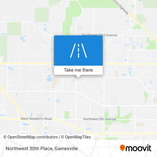 Northwest 30th Place map