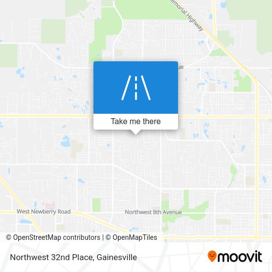 Northwest 32nd Place map