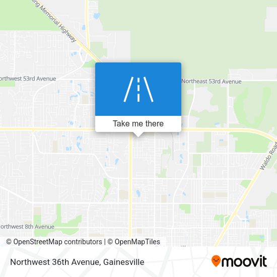 Northwest 36th Avenue map