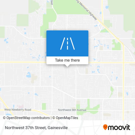 Northwest 37th Street map