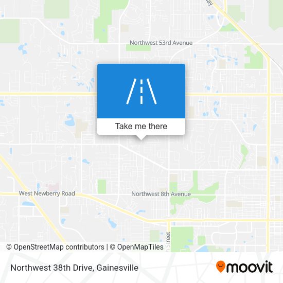 Mapa de Northwest 38th Drive