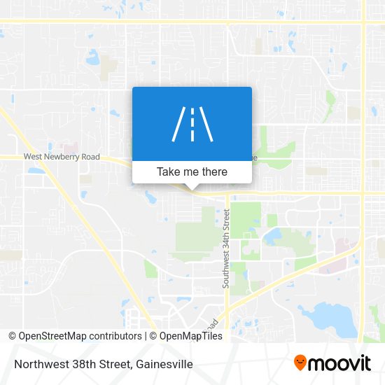 Northwest 38th Street map