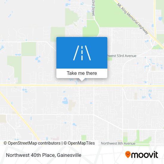 Northwest 40th Place map