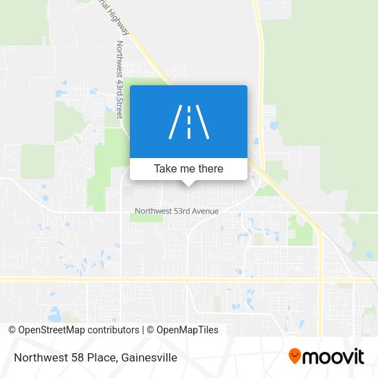 Northwest 58 Place map