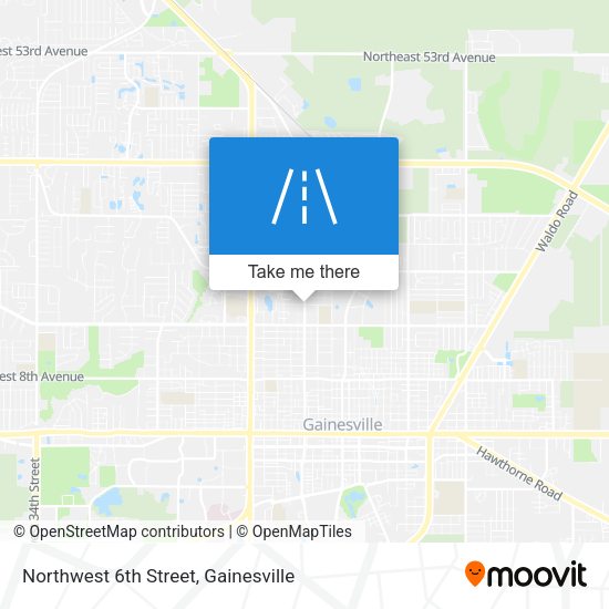 Northwest 6th Street map