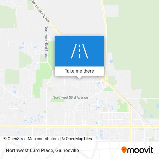 Northwest 63rd Place map