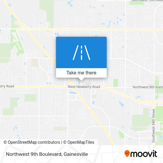 Northwest 9th Boulevard map