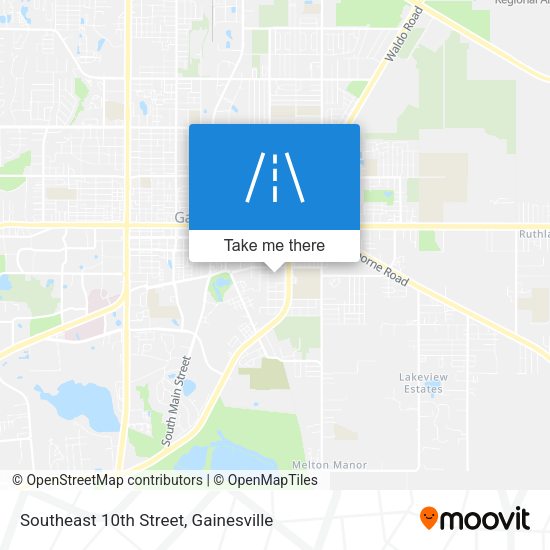 Southeast 10th Street map