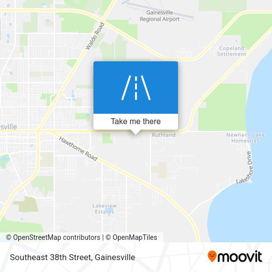 Southeast 38th Street map