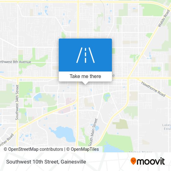 Southwest 10th Street map