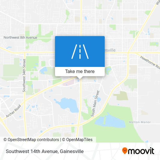 Southwest 14th Avenue map