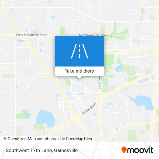 Southwest 17th Lane map