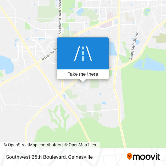 Mapa de Southwest 25th Boulevard