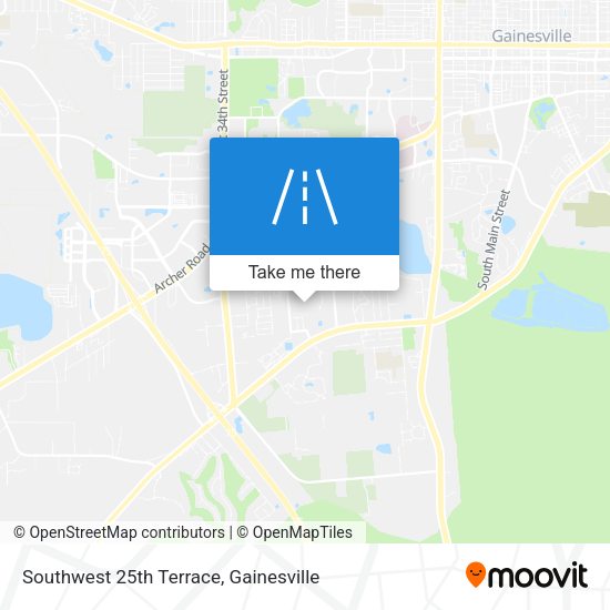 Southwest 25th Terrace map