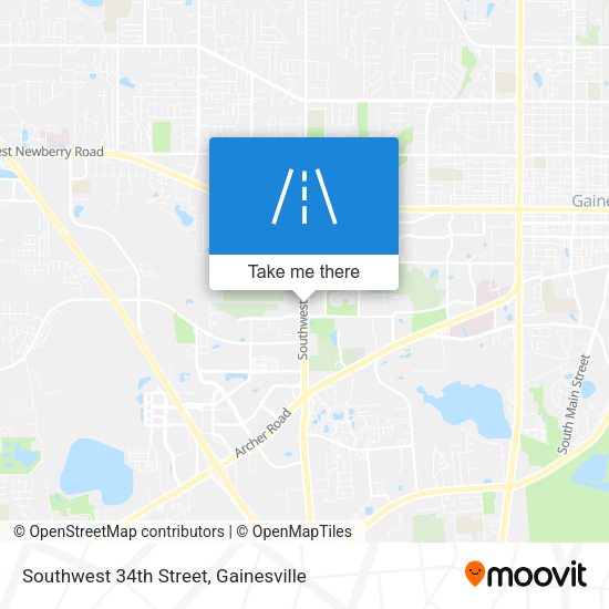Southwest 34th Street map